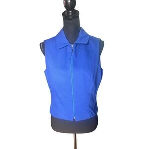 Lucia Lukken Broomsticks Blue Vest Jacket M – Textured Boho Chic